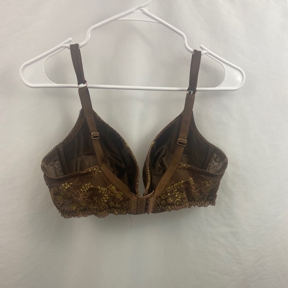 Ambrielle Womens Brown Lace Floral 40D Bra - Picture 6 of 11